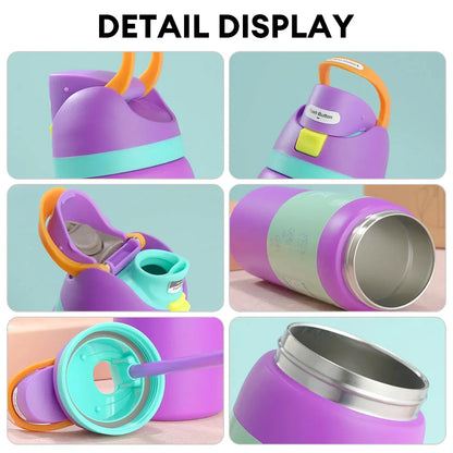 32oz Vacuum Insulated Stainless Steel Water Bottle with Straw – Thermal Cup for Outdoor Sports, Camping & Hiking