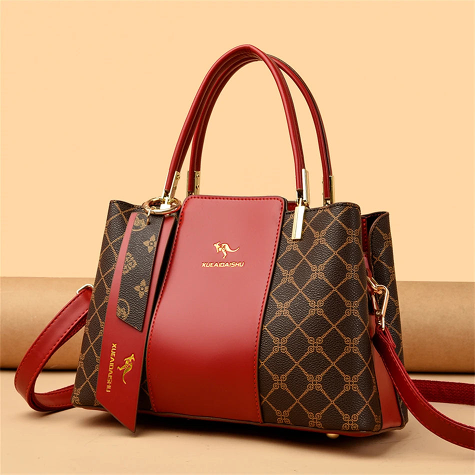 Luxury Women’s Leather Handbag – Large Capacity Shoulder & Crossbody Designer Bag