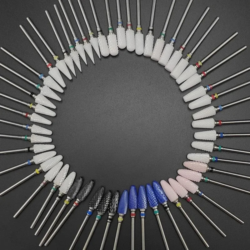 Manicure Pedicure Tools: Ceramic Carbide Nail Drill Bit - Electric Drill Machine Burr Milling Cutter for Precision Nail Care