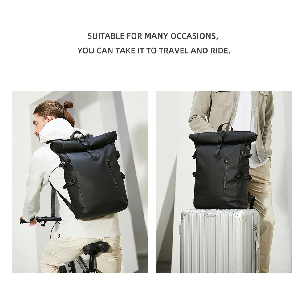 HK Expandable Travel Backpack for Men – Large Capacity Waterproof 15.6” Laptop Bag, Hiking Rucksack & Cycling Daypack with USB Port