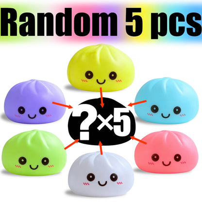 2027 Kawaii Dumpling Night Light - Cute Glowing Dumpling Steamer Desktop Ornament and Gift Decor