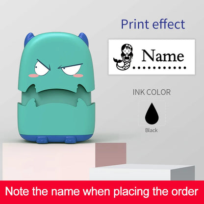 Custom Baby Name Stamp Kit - Reusable Waterproof Ink Stamp for Clothes, School Bags & Personal Items