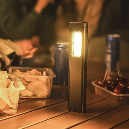 Rechargeable 550LM LED Keychain Flashlight — Mini Pocket Torch Lantern with Magnet for Emergency & Work