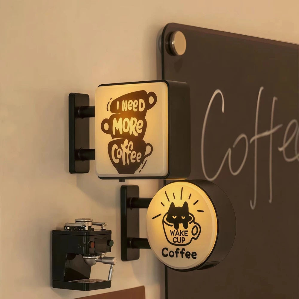 Mini Coffee Lightbox Fridge Magnet - Creative Luminous Magnetic Souvenir for Home Decor and Gifts