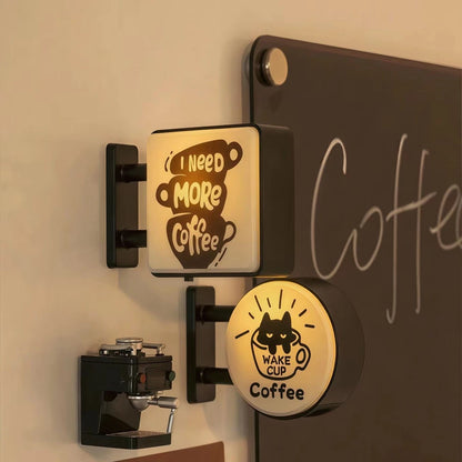 Mini Coffee Lightbox Fridge Magnet - Creative Luminous Magnetic Souvenir for Home Decor and Gifts