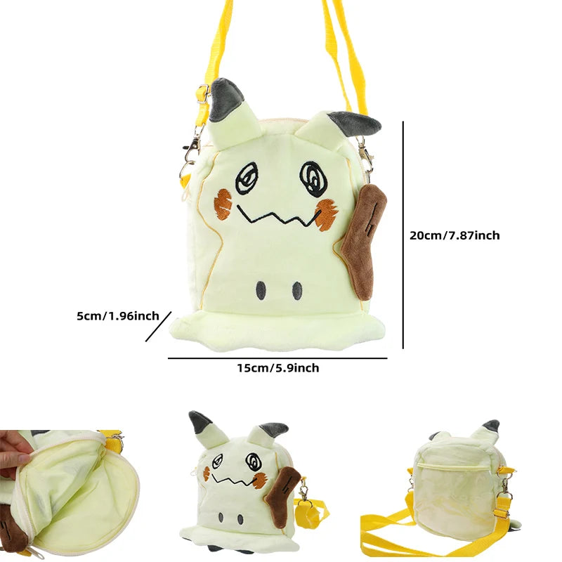 Pokemon Plush Backpack – Gengar, Mimikyu, Snorlax, Rowlet, Lucario & Charmander Anime Shoulder Bag Dolls