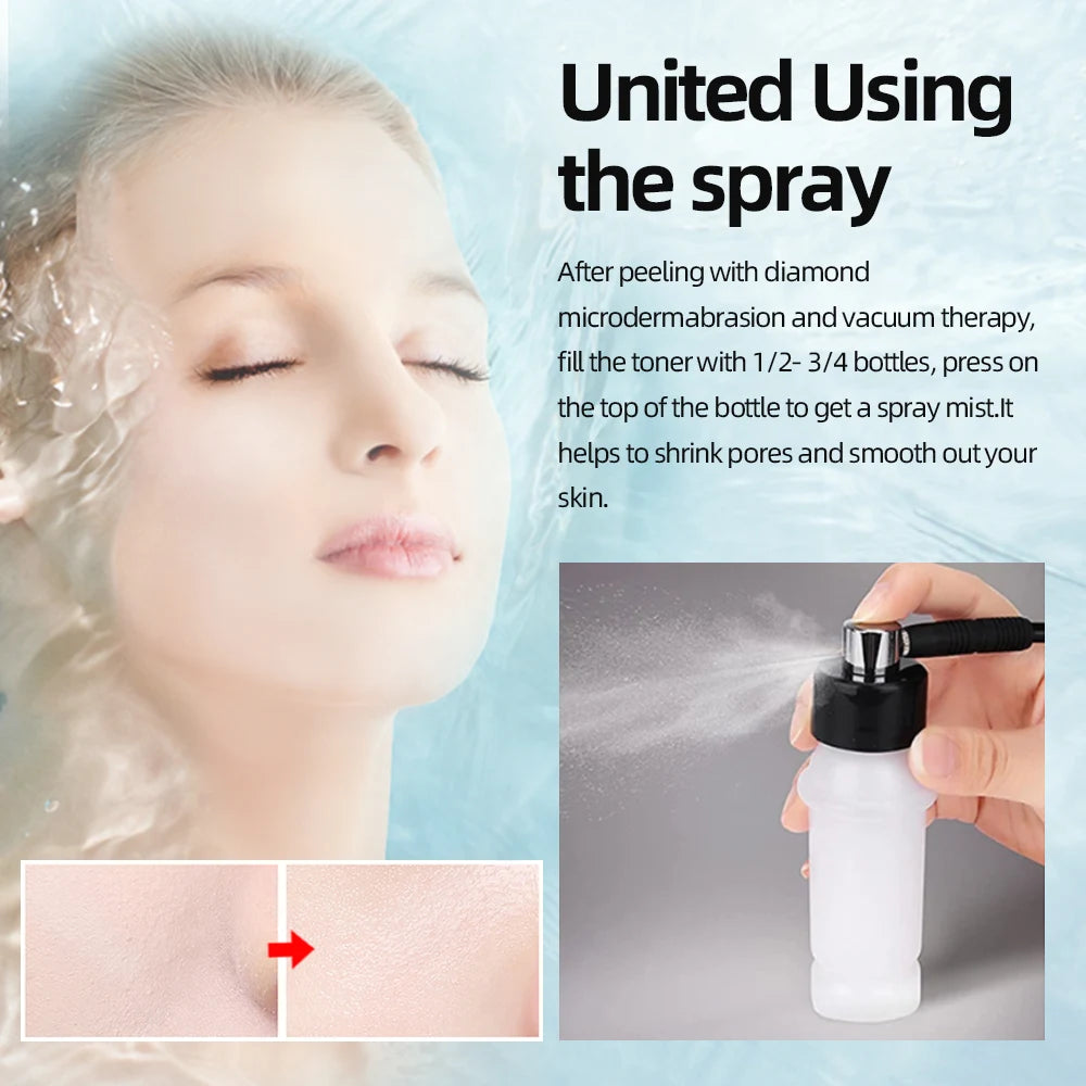 AOKO 3-in-1 Diamond Microdermabrasion Machine – Vacuum Suction & Water Spray Tool for Facial Moisturizing & Skin Exfoliation