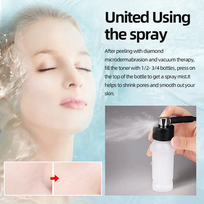 AOKO 3-in-1 Diamond Microdermabrasion Machine – Vacuum Suction & Water Spray Tool for Facial Moisturizing & Skin Exfoliation