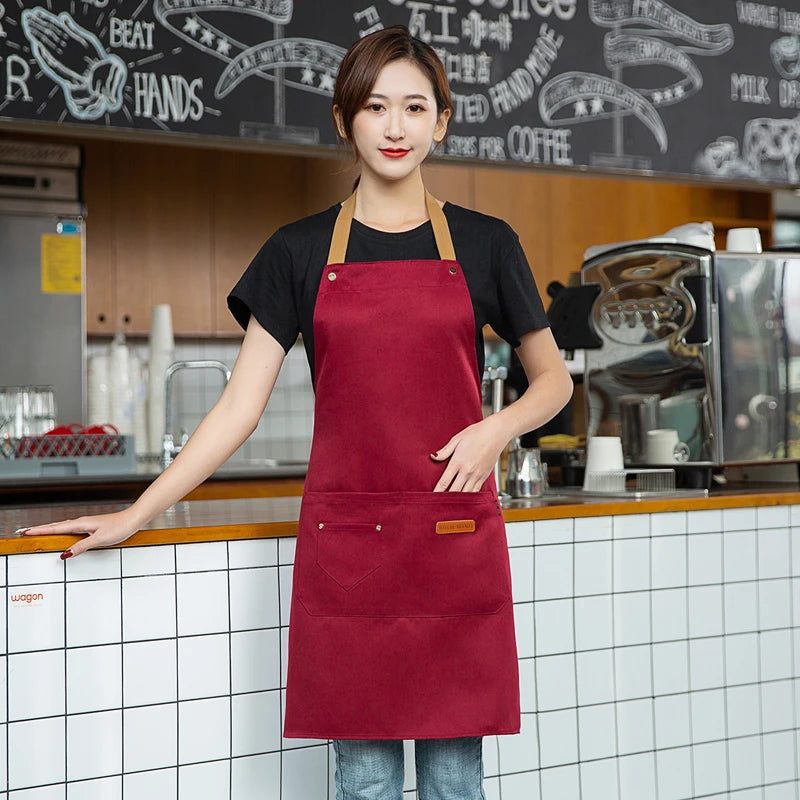 Waterproof Halter Apron – Unisex Kitchen Apron for Men & Women, Salon, Barbecue, Cleaning, Nail, and Roast Mandiles