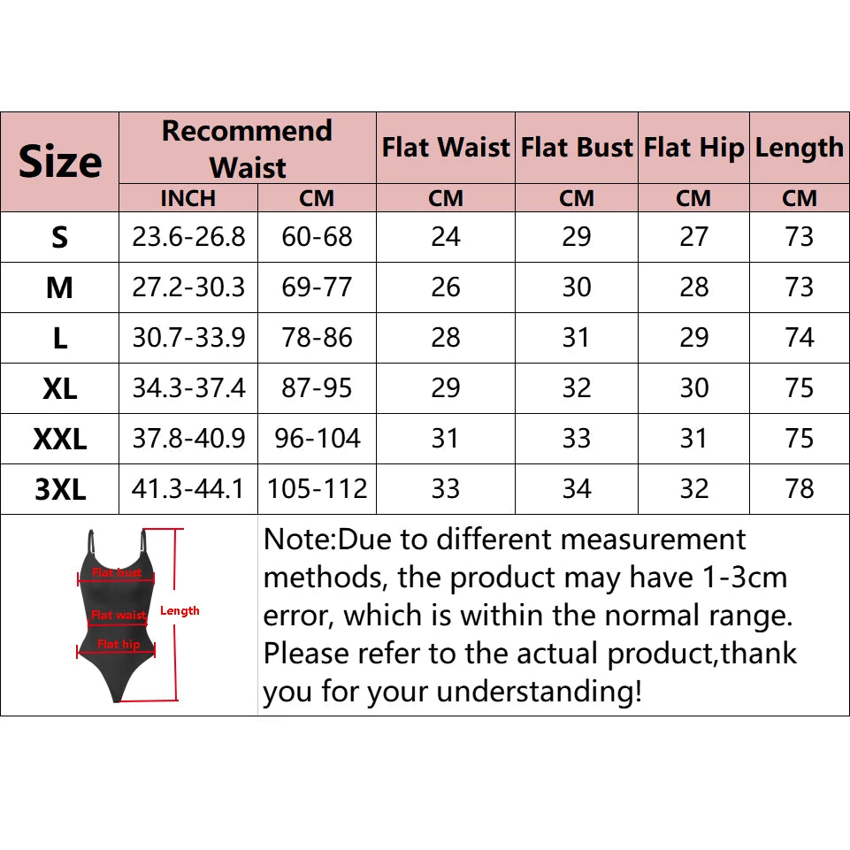 Women's Shapewear Bodysuit - Tummy Control Thong Body Shaper with Butt Lifter Compression Slimming Fit