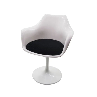 1/6 Scale Doll Round Legged Chair – Miniature Rotating Leisure Chair for Dollhouse & Photo Props