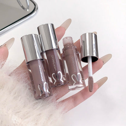 SHAQINUO Water Light Mirror Lip Gloss - Pearlescent Sparkling Moisturizing Lip Oil for Glossy Lips