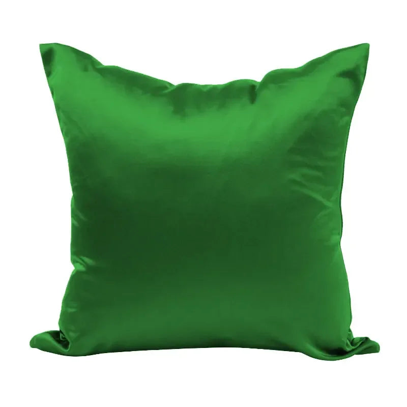 Silky Satin Pillow Cover - Smooth Decorative Cushion Case for Sofa & Bed
