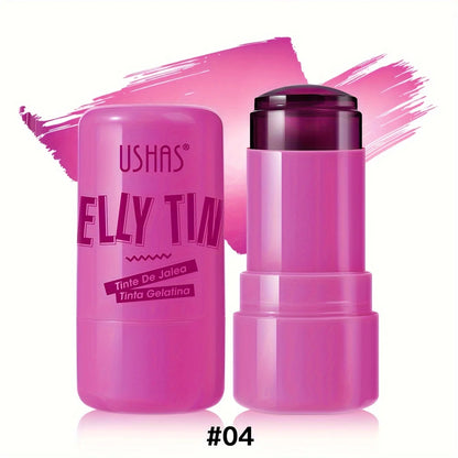 4 Color Jelly Blush Stick – 3-in-1 Multi-Use Matte Blush, Lip Balm & Eyeshadow, Moisturize & Brighten Lip Gloss