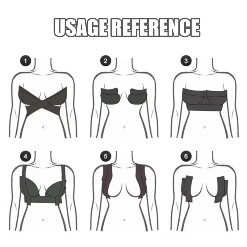 Adhesive Breast Lift Tape – Invisible Bust Support for B–E Cup Sizes and Backless or Strapless Outfits