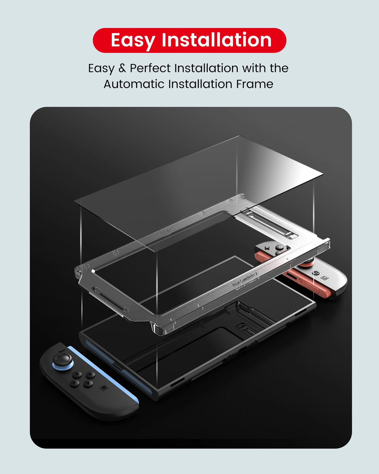 Tempered Glass Screen Protector for Nintendo Switch 2 (2025) — Ultra Clear 9H Hardness, Anti-Fingerprint, NS2 Protective Film