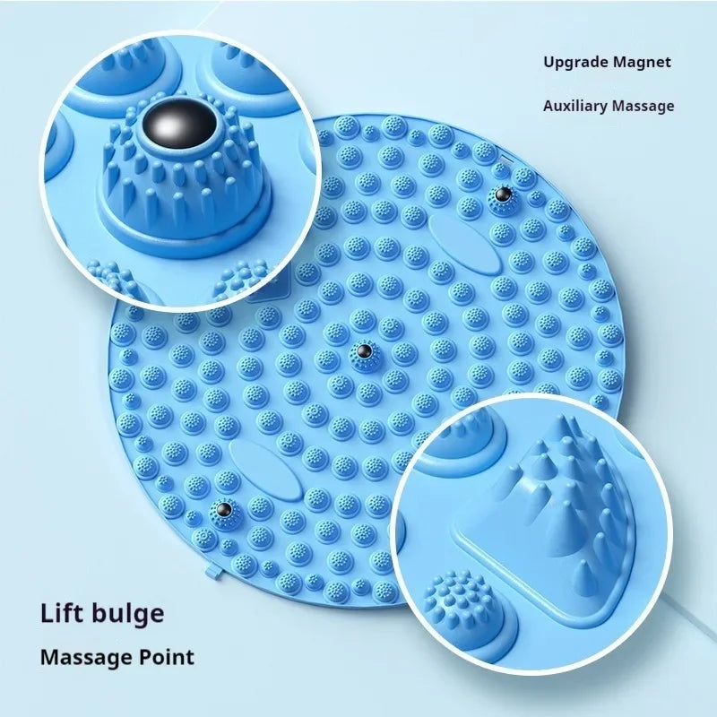 Foot Yoga Acupressure Massage Mat - Round Exercise Board for Muscle Relaxation and Fitness Training with Acupuncture Physiotherapy