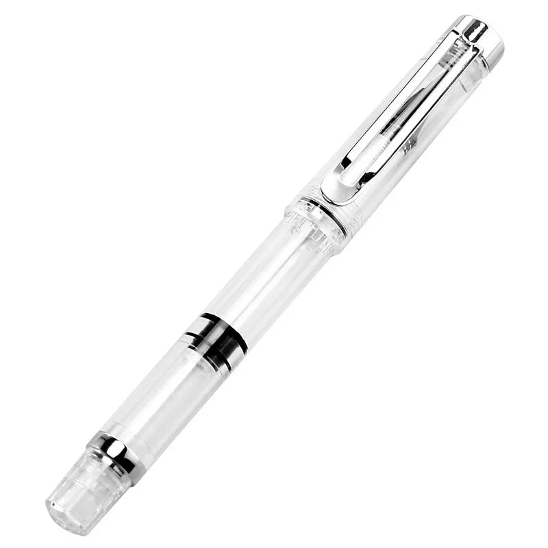 Portable Transparent Calligraphy Brush Pen – Soft Weasel Hair Tip, Refillable Ink for Watercolor & Fountain Art
