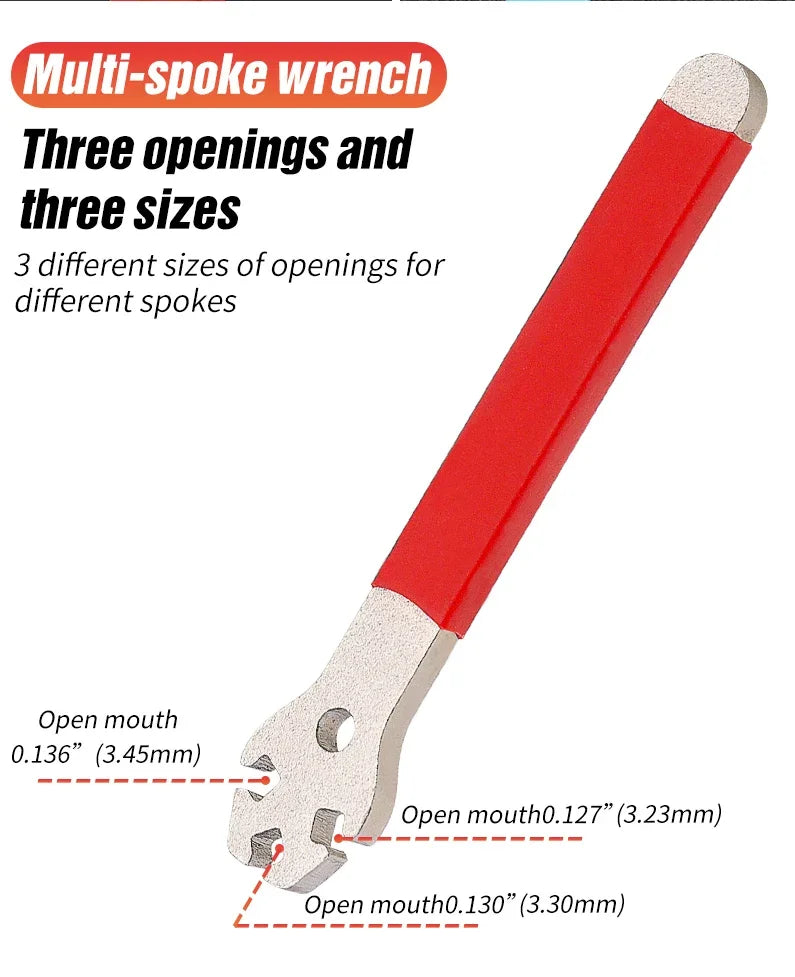 Lebycle Bicycle Spoke Wrench – Stainless Steel Wheel Tension Repair Tool