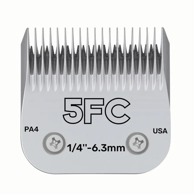 Professional Pet Dog Clipper Blades Set (3F–50#) – Compatible with Andis, Oster A5 & Wahl KM Animal Grooming Clippers Replacement Blades
