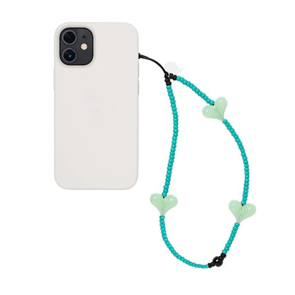 KKBEAD K-Pop Black Matte Bead Phone Charm with Pink Heart Strap –  Phone Chain Lanyard Jewelry Cellphone Accessories for Girls & Fans