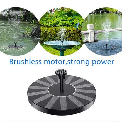 Solar Bird Bath Fountain Pump - 16cm Solar Powered 1.5W Water Pump with Free-Standing Panel