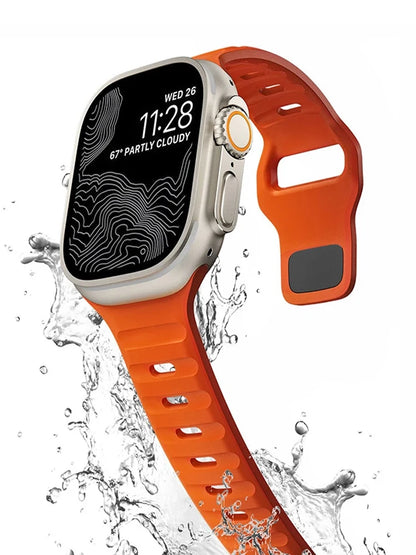 Silicone Strap for Apple Watch Ultra 2 – Compatible with 38mm, 40mm, 41mm, 42mm, 44mm, 45mm, 49mm, Sports Band for iWatch Series 3, 6, 7, SE, 8, 9