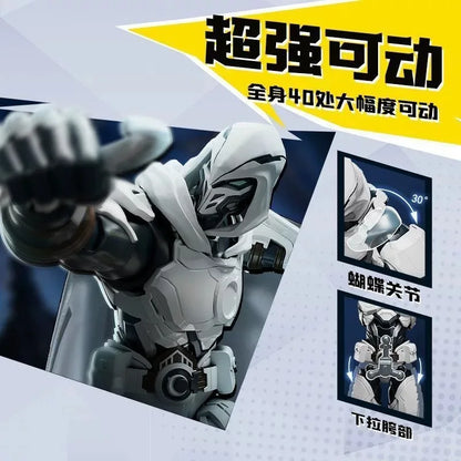 Blokees Moon Knight Action Figure - Assembleable Movable Collectible Display Model for Fans & Gifts