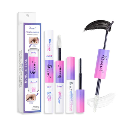 Eyelash Glue and Seal for Clusters – Strong Hold, Long-Lasting Lash Adhesive and Extension Tool