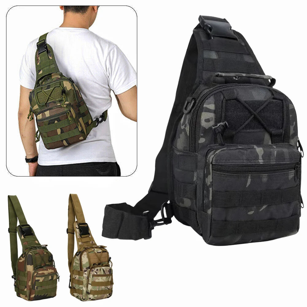 Men’s Waterproof Outdoor Crossbody Chest Bag – Sports Bike Shoulder Handbag
