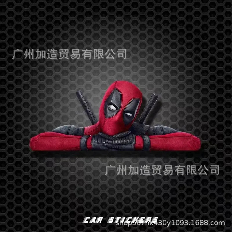 Cute Deadpool Car Sticker – Waterproof Heart Decal for Scratch Cover, Exterior Decoration & Gift Accessory