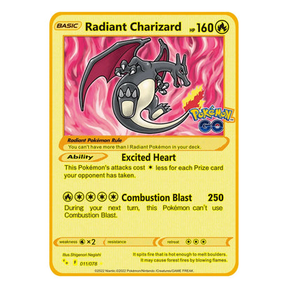 2025 Metal Pokémon Card - Arceus Charizard Mewtwo VMAX GX EX Gold Anime Collectible Card