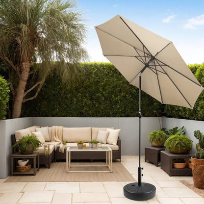 44BLS Weighted Outdoor Furniture Base - Adjustable Sand & Water Fillable Patio Umbrella Anchor Stand