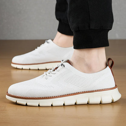 Men's Casual Sports Shoes - Anti-Slip, Wear-Resistant, Breathable Cushioning with Color Blocking Design