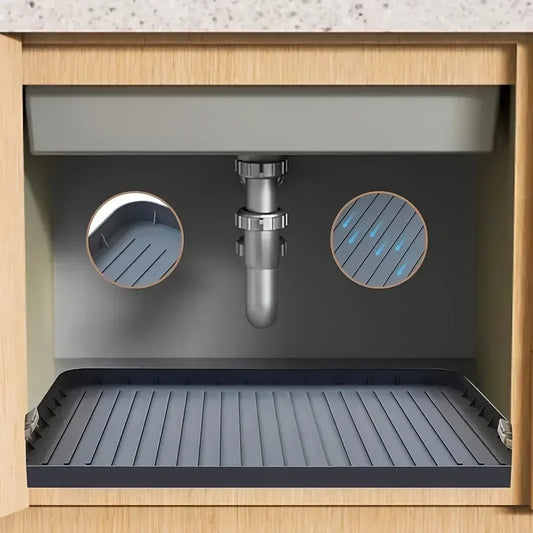 Durable Waterproof Under-Sink Mat – Drip Tray Liner for Kitchen & Bathroom Cabinets, Easy-Clean Storage Protector