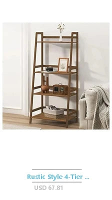 5 Tier Adjustable Bookshelf Organizer - Modern Wood & Metal Storage for Books, CDs, Movies, Garage Kits (23.62” x 11.81” x 62.2”)