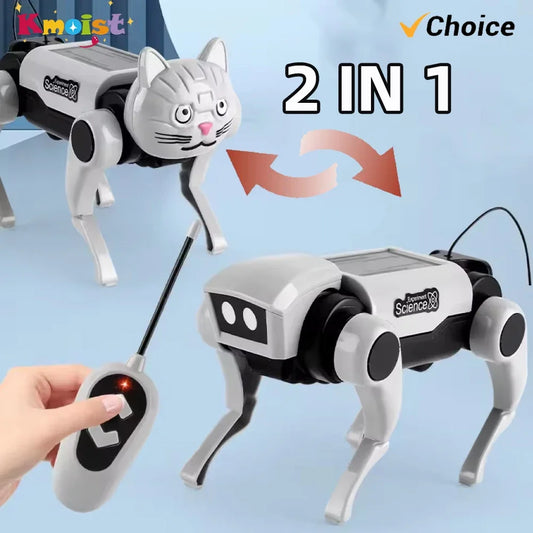 RC Robot Dog Toy for Kids – DIY Assembly Remote Control Mechanical Dog, Educational Science Model Gift for Boys