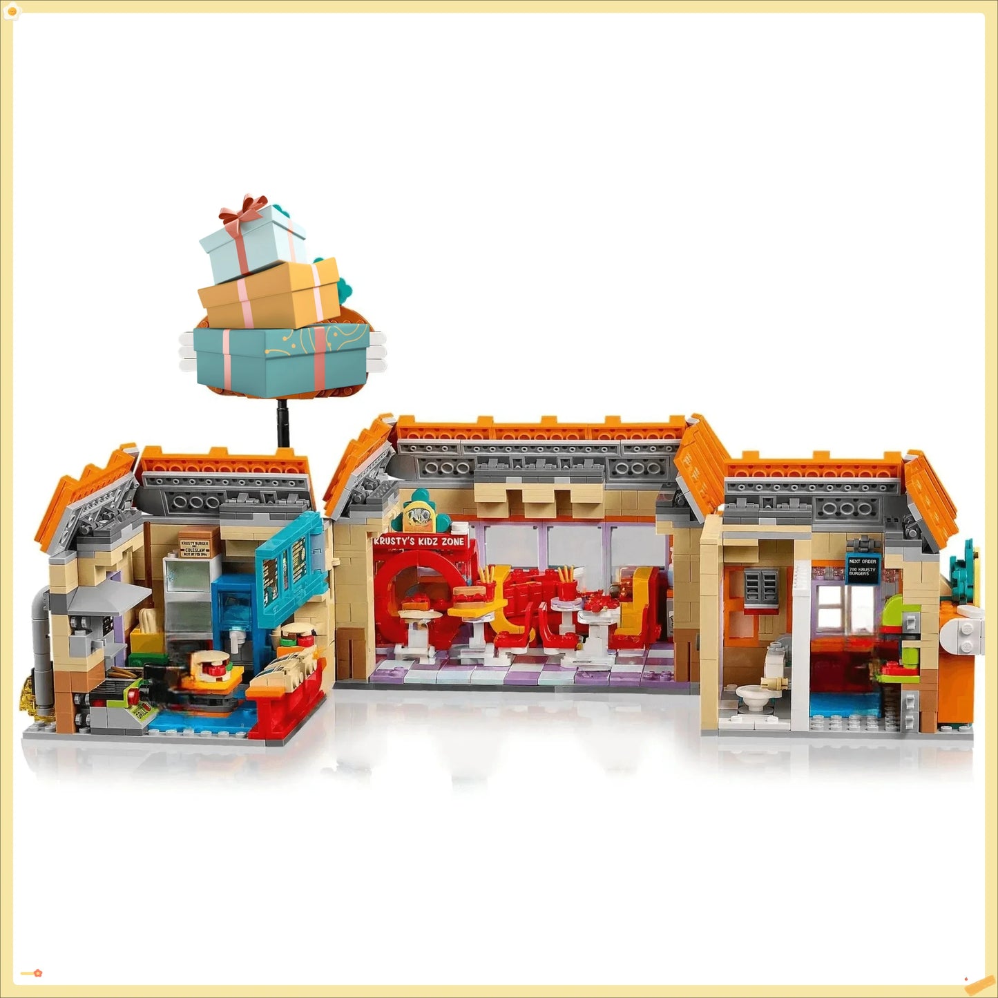 2025 MOC 1635-Piece Burger Restaurant Building Blocks Set – City Street View Creative Toy for Children’s Gifts