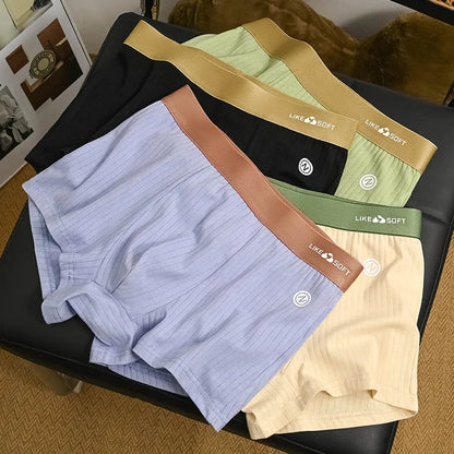 5PCS Men's Striped Boxer Shorts - Funny Comfortable Underwear with U-Convex Design