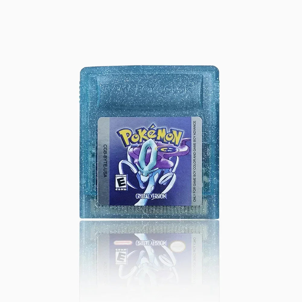 Pokemon 16-Bit Game Cartridge for GBC – Blue, Crystal, Gold, Green, Red, Silver, Yellow Series, USA Version