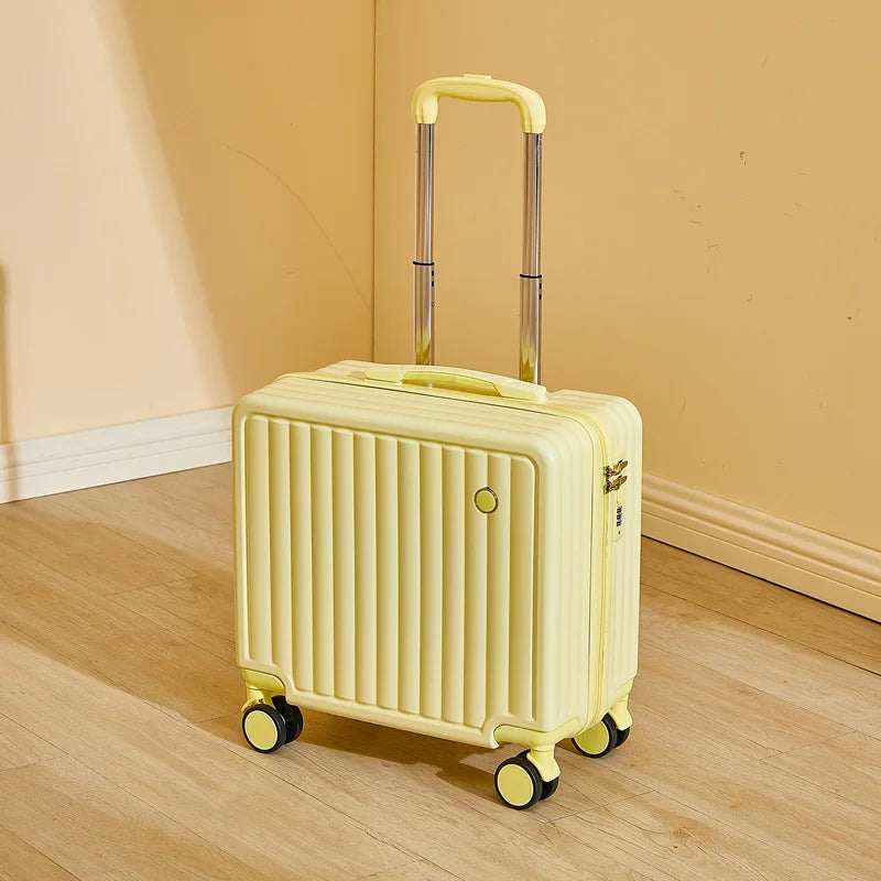 18" Cute Travel Luggage – Lightweight Airline Suitcase with Password Lock and Silent Universal Wheels