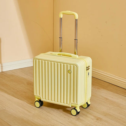 18" Cute Travel Luggage – Lightweight Airline Suitcase with Password Lock and Silent Universal Wheels