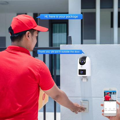 4K PTZ IP Outdoor Security Camera – Waterproof Dual Lens, 5G WiFi, Auto Tracking & Baby Monitor