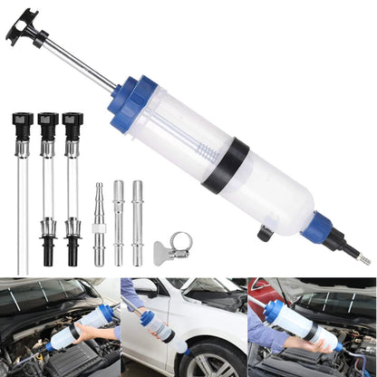 Car Oil & Brake Fluid Extractor – Manual Syringe Pump for Oil Change, Vacuum Suction, Fuel Transfer Hand Pump