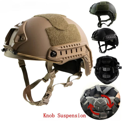Adjustable Tactical Helmet – Thicken ABS Protective Gear for Air Gun Shooting, CS, Outdoor Use, Head Size 55-60cm
