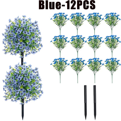 Artificial Eucalyptus Flowers - Faux Greenery Bouquet for Weddings, Home Decor & Vase Arrangements
