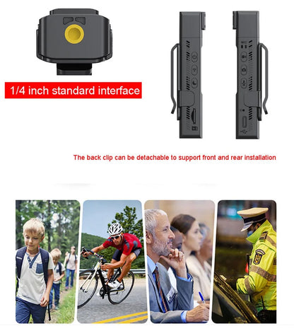 JOZUZE Mini Portable Body Camera – 1080P Wearable Police, Sport, and Business Conference Video Recorder