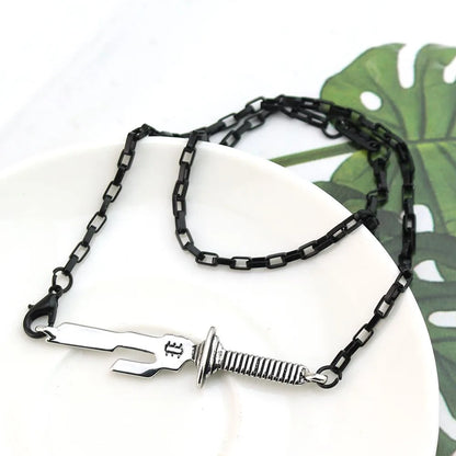 Jujutsu Kaisen Fushiguro Toji Sword Necklace - Spear of Tianri Knife Cosplay Pendant Choker Jewelry for Fans