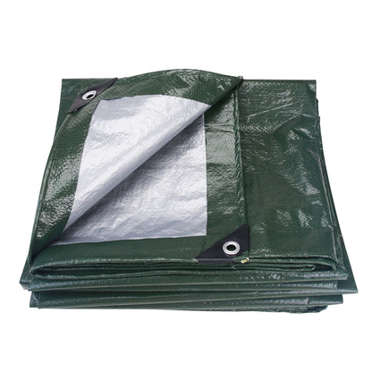 Heavy Duty Waterproof Large Tarpaulin 5x4m / 3x2m – Reinforced Outdoor Rain Cover Multipurpose Tarp for Garden, Backyard, Awning & Canopy Protection