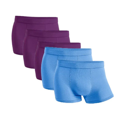 5-Pack Bamboo Men’s Boxers Underwear Plus Size XL–6XL, Breathable Gym Shorts Style Soft Black Underpants Gift Set